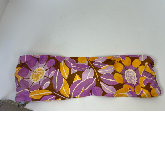 1Fox Stone Swim LeLe Bikini Top, Bandeau, Retro Bloom, Pink/Orange, size Medium - Picture 6 of 15